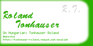 roland tonhauser business card